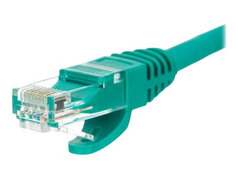 Netrack - Kabel krosowy - RJ-45 (M) do RJ-45 (M) - 25 cm - UTP - CAT 5e - odlewany, bez wystających elementów - zielony
