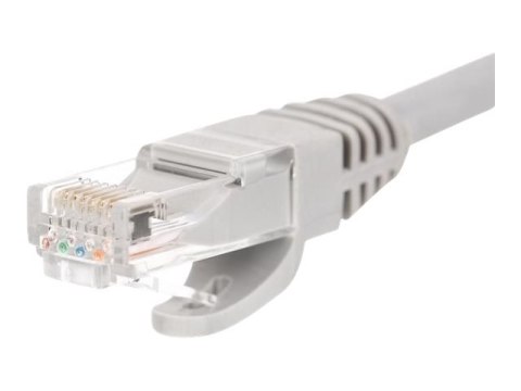 Netrack - Kabel krosowy - RJ-45 (M) do RJ-45 (M) - 5 m - UTP - CAT 5e - odlewany, bez wystających elementów - szary