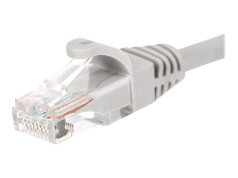 Netrack - Kabel krosowy - RJ-45 (M) do RJ-45 (M) - 5 m - UTP - CAT 5e - odlewany, bez wystających elementów - szary