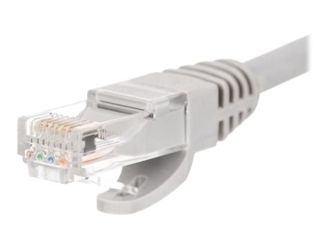 Netrack - Kabel krosowy - RJ-45 (M) do RJ-45 (M) - 5 m - UTP - CAT 6 - odlewany, bez wystających elementów - szary