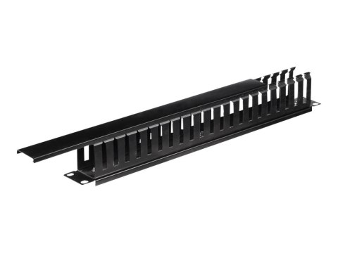 Netrack - Organizer do kabli - czarny - 1U - 19"