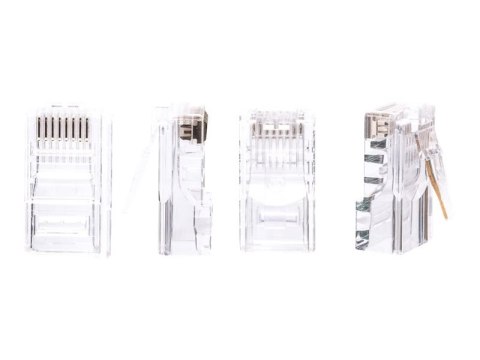 Netrack - Złącze sieciowe - RJ-45 (M) - UTP - CAT 5e - bezbarwny (pakiet 100)