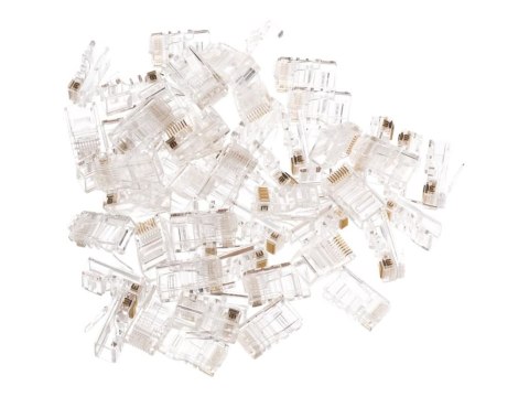 Netrack - Złącze sieciowe - RJ-45 (M) - UTP - CAT 5e - bezbarwny (pakiet 100)