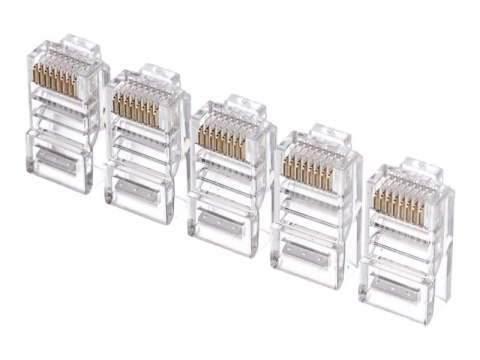 Netrack - Złącze sieciowe - RJ-45 (M) - UTP - CAT 5e - bezbarwny (pakiet 100)