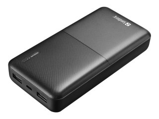 Sandberg SAVER - Powerbank - 20000 mAh - 2.4 A - 2 złącza wychodzące (USB)
