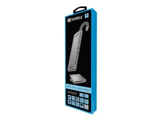 Sandberg USB-C 10-in-1 Docking Station - Stacja dokująca - USB-C - HDMI, VGA - 1GbE