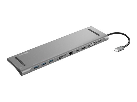 Sandberg USB-C 10-in-1 Docking Station - Stacja dokująca - USB-C - HDMI, VGA - 1GbE