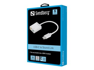 Sandberg USB-C to Sound Link - Karta dźwiękowa - stereo - USB-C