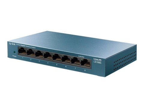 TP-Link LiteWave LS108G - Przełącznik - niezarządzalny - 8 x 10/100/1000 - stacjonarny - AC 220 V