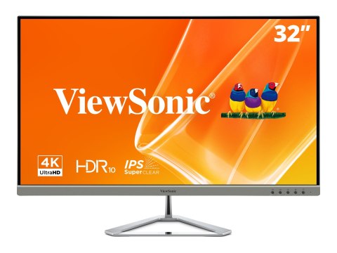 ViewSonic VX3276-4K-mhd - Monitor LED - 32" (31.5" widoczny) - 3840 x 2160 UHD @ 60 Hz - VA - 300 cd/m² - 3000:1 - HDR10 - 4 ms 