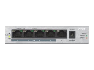 Zyxel GS1005HP - Przełącznik - niezarządzalny - 4 x 10/100/1000 (PoE+) + 1 x 10/100/1000 - montowany na ścianie, stacjonarny - P