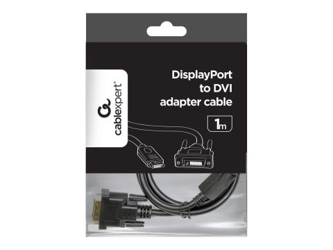 Cablexpert CC-DPM-DVIM - Kabel DVI - DisplayPort 20-pin (M) do DVI-D (M) - 1 m - odlewany - czarny