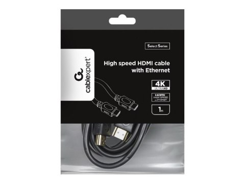 Cablexpert CC-HDMI4L-1M - Kabel HDMI z Ethernet - HDMI męski do HDMI męski - 1 m
