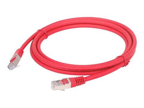 Cablexpert - Kabel krosowy - RJ-45 (M) do RJ-45 (M) - 1 m - SFTP - CAT 6a - bezhalogenowe, odlewany - czerwony