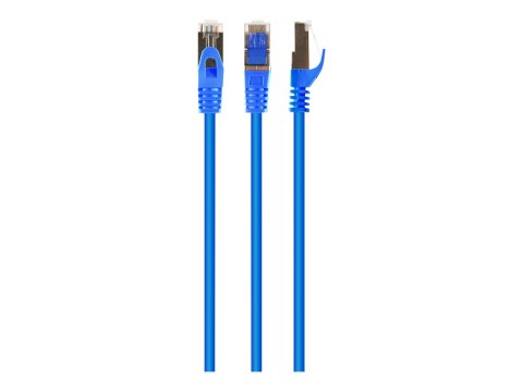 Cablexpert - Kabel krosowy - RJ-45 (M) do RJ-45 (M) - 1 m - SFTP - CAT 6a - bezhalogenowe, odlewany - niebieski