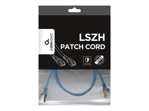 Cablexpert - Kabel krosowy - RJ-45 (M) do RJ-45 (M) - 1 m - SFTP - CAT 6a - bezhalogenowe, odlewany - niebieski