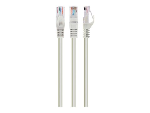 Cablexpert - Kabel krosowy - RJ-45 (M) do RJ-45 (M) - 1 m - UTP - CAT 6 - odlewany, nieruchomy - szary