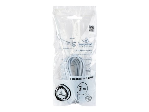Cablexpert - Kabel telefonu - RJ-11 (M) do RJ-11 (M) - 3 m