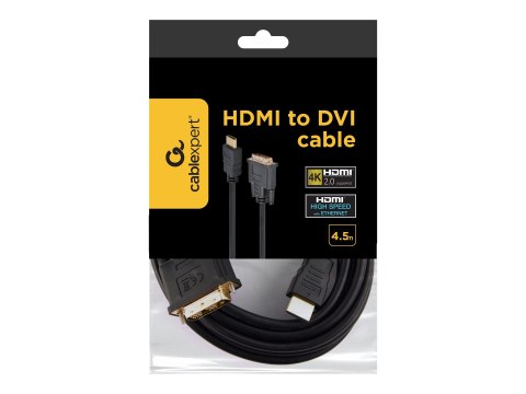 Gembird CC-HDMI-DVI-15 - Kabel przejściowy - DVI męski do HDMI męski - 4.5 m