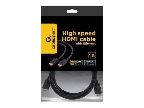 Gembird - Kabel HDMI z Ethernet - HDMI męski do HDMI męski - 1.8 m