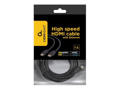 Gembird - Kabel HDMI z Ethernet - HDMI męski do HDMI męski - 7.5 m