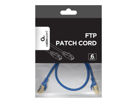Gembird - Kabel krosowy - RJ-45 (M) do RJ-45 (M) - 0.5 m - STP - CAT 6 - odlewany, nieruchomy - niebieski