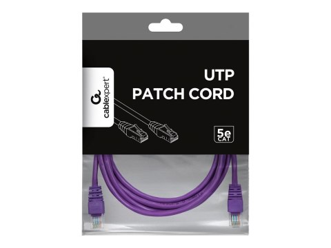 Gembird - Kabel krosowy - RJ-45 (M) do RJ-45 (M) - 2 m - UTP - CAT 5e - odlewany - purpurowy