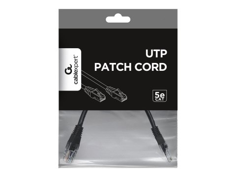 Gembird - Kabel krosowy - RJ-45 (M) do RJ-45 (M) - 25 cm - UTP - CAT 5e - odlewany - czarny