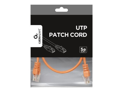 Gembird - Kabel krosowy - RJ-45 (M) do RJ-45 (M) - 25 cm - UTP - CAT 5e - odlewany - pomarańczowy