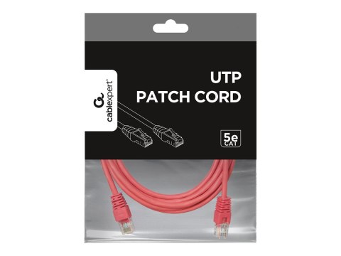 Gembird - Kabel krosowy - RJ-45 (M) do RJ-45 (M) - 3 m - UTP - CAT 5e - odlewany - różowy