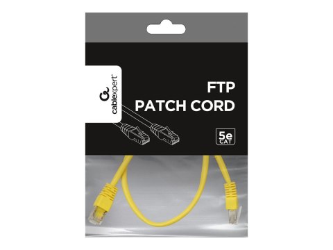Gembird - Kabel krosowy - RJ-45 (M) do RJ-45 (M) - 50 cm - SFTP - odlewany - żółty