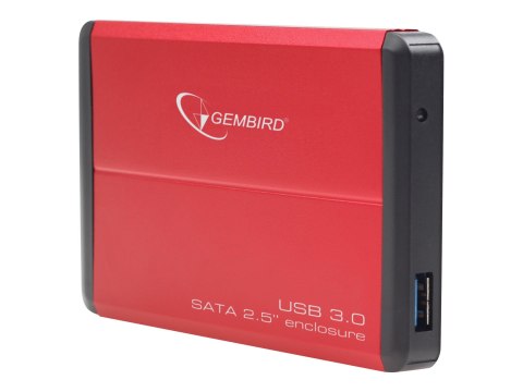 Gembird - Obudowa pamięci - 2.5" - SATA 3Gb/s - USB 3.0 - czerwony