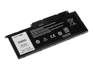 Green Cell - Bateria notebooka (ekwiwalent: Dell F7HVR) - litowo-polimerowa - 4 ogniwa - 58 Wh - czarny - dla Dell Inspiron 17 7