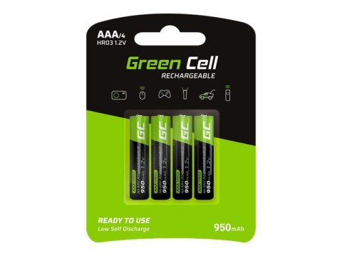 Green Cell HR03 - Bateria 4 x AAA - NiMH - (do ładowania) - 950 mAh