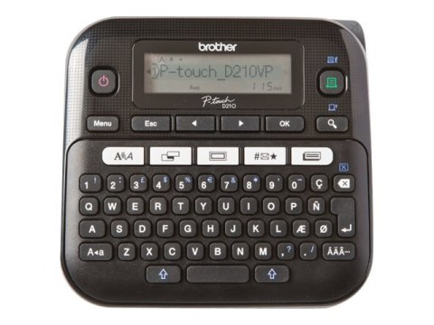 Brother P-Touch PT-D210VP - Drukarka do etykiet - czarno-biały - termotransferowa - Roll (1,2 cm) - 180 dpi - do 20 mm/sek - 2 l