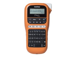 Brother P-Touch PT-E110VP - Drukarka do etykiet - czarno-biały - termotransferowa - Roll (1,2 cm) - 180 dpi - do 20 mm/sek - prz
