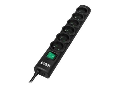 EVER OPTIMA - Zabezpieczenie przed przepięciem - AC 250 V - złącza wyjściowe: 6 - 3 m przewód