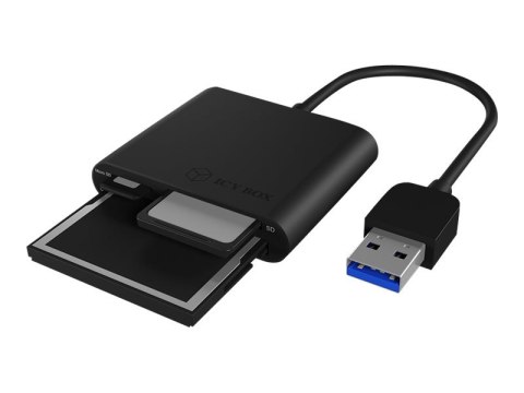 ICY BOX IB-CR301-U3 - Czytnik kart (SD, microSD, SDHC, Karta Pamięci SDXC, SDXC UHS-I, SDHC UHS-I, CF I, CF) - USB 3.0