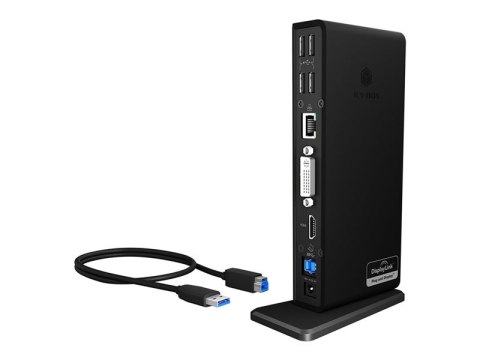 ICY BOX IB-DK2241AC - Stacja dokująca - USB - DVI, HDMI - 1GbE