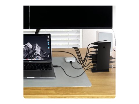 ICY BOX IB-DK2241AC - Stacja dokująca - USB - DVI, HDMI - 1GbE