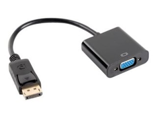 Lanberg - Adapter wideo - DisplayPort 20-pin (M) do HD-15 (VGA) (F) - DisplayPort 1.1a - 20 cm - czarny