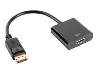 Lanberg - Adapter wideo - DisplayPort 20-pin męski do HDMI żeński - 20 cm - czarny