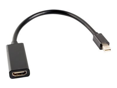 Lanberg - Adapter wideo - Mini DisplayPort męski do HDMI żeński - 20 cm - czarny