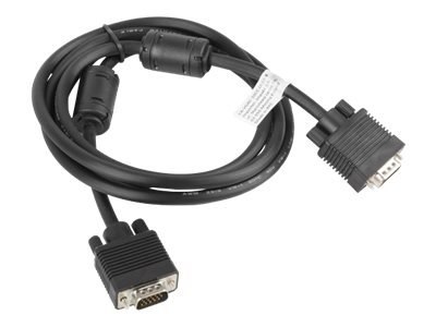 Lanberg - Kabel VGA - HD-15 (VGA) (M) do HD-15 (VGA) (M) - 1.8 m - wkręt skrzydełkowy - czarny