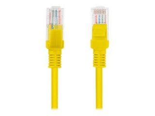 Lanberg - Kabel krosowy - RJ-45 (M) do RJ-45 (M) - 0.5 m - UTP - CAT 6 - odlewany, bez wystających elementów - żółty, RAL 1028