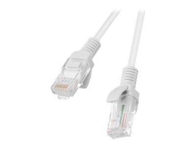 Lanberg - Kabel krosowy - RJ-45 (M) do RJ-45 (M) - 1.5 m - UTP - CAT 5e - odlewany, bez wystających elementów, nieruchomy - szar