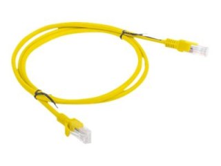 Lanberg - Kabel krosowy - RJ-45 (M) do RJ-45 (M) - 1 m - UTP - CAT 5e - odlewany, bez wystających elementów, nieruchomy - żółty,