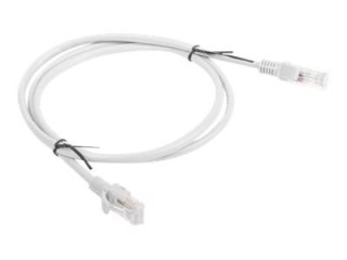 Lanberg - Kabel krosowy - RJ-45 (M) do RJ-45 (M) - 1 m - UTP - CAT 6 - odlewany, bez wystających elementów, nieruchomy - szary, 