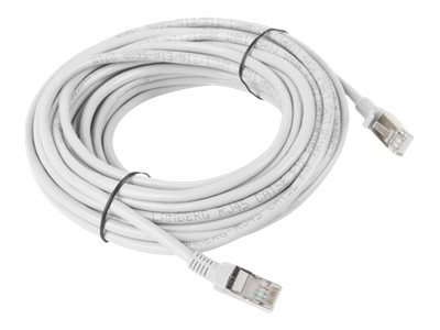 Lanberg - Kabel krosowy - RJ-45 (M) do RJ-45 (M) - 10 m - UTP - CAT 5e - odlewany, bez wystających elementów, nieruchomy - szary