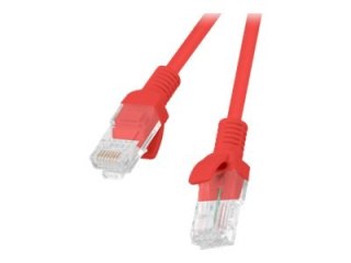 Lanberg - Kabel krosowy - RJ-45 (M) do RJ-45 (M) - 10 m - UTP - CAT 6 - nieruchomy - czerwony, RAL 3017